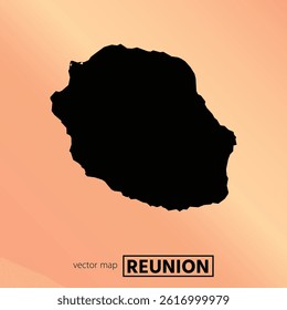Réunion map. Vector map for any needs.