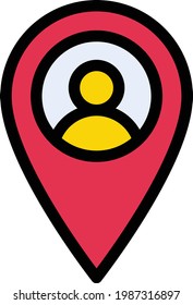 map vector color line icon
