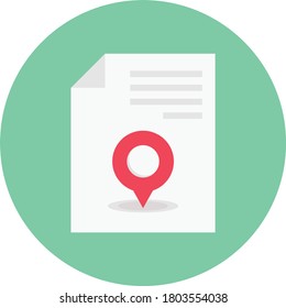 map vector flat color icon