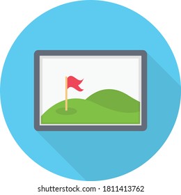 map vector flat color icon 