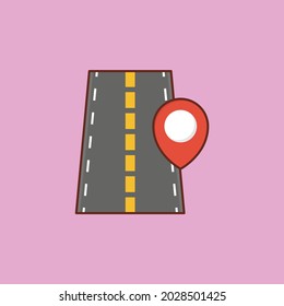 map vector flat color icon