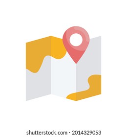 Map vector flat icon style illustration. EPS 10 file 