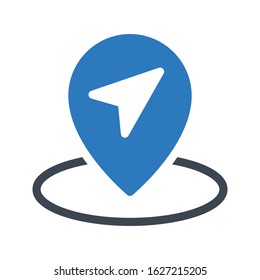 map vector glyph color icon 