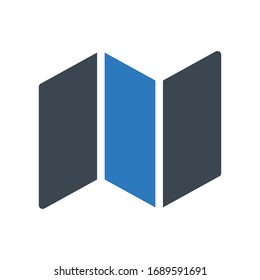 map vector glyph color icon 