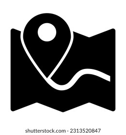 Map Vector Glyph Icon For Personal And Commercial Use.

