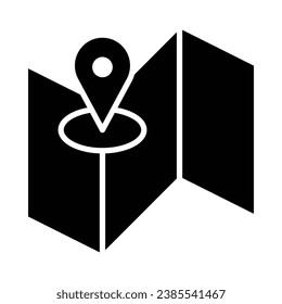 Map Vector Glyph Icon For Personal And Commercial Use.
