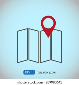 Map vector icon 