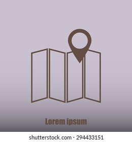 Map vector icon 
