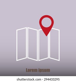 Map vector icon 