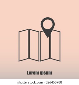 Map vector icon