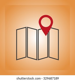 Map vector icon