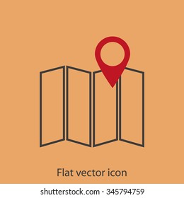 Map vector icon
