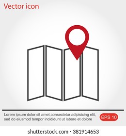 Map vector icon