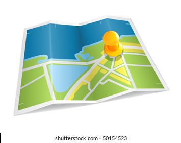 Map, vector icon