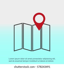 Map vector icon