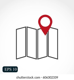 Map vector icon