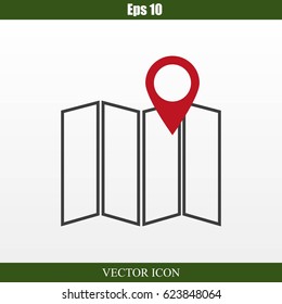 Map vector icon