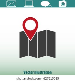 Map vector icon