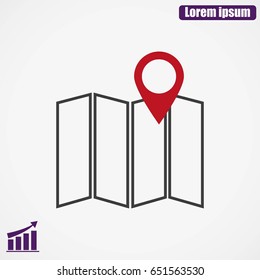 Map vector icon