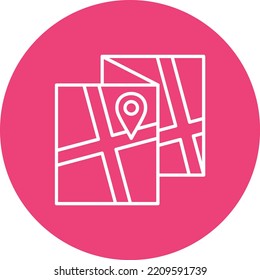 Map vector icon. Can be used for printing, mobile and web applications.