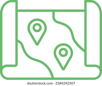 Map vector icon. Can be used for printing, mobile and web applications.