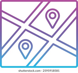 Map vector icon. Can be used for printing, mobile and web applications.