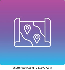 Map vector icon. Can be used for printing, mobile and web applications.