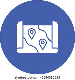 Map vector icon. Can be used for printing, mobile and web applications.