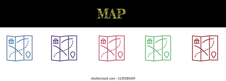 map vector icon, Vector EPS 10 illustration style