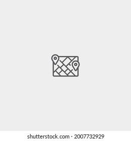 Indicador de icono de vector de mapa