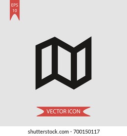 Map vector icon illustration symbol