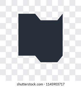 Map vector icon isolated on transparent background, Map logo concept