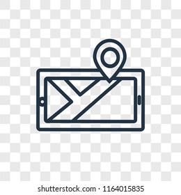 Map vector icon isolated on transparent background, Map logo concept