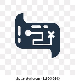Map vector icon isolated on transparent background, Map transparency concept can be used web and mobile