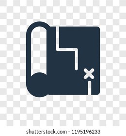 Map vector icon isolated on transparent background, Map transparency logo concept