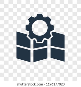 Map vector icon isolated on transparent background, Map transparency logo concept