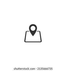 Map vector icon. Make your own custom location pin icon. Vector icon for contact web page 
