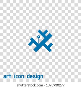 map vector icon on an abstract background