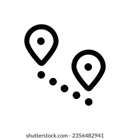Map Vector Icon, Outline style icon, from Adventure icons collection, isolated on white Background.