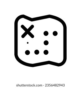 Map Vector Icon, Outline style icon, from Adventure icons collection, isolated on white Background.