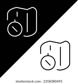 Map Vector Icon, Outline style icon, from Adventure icons collection, isolated on Black and white Background.