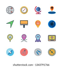 map vector icon set