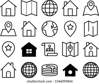 map vector icon set such as: grid, scotch, pancake, food, organization, landmark, favorite, art, brunch, gesture, hotcakes, maple, area, route, pixel, griddle, hierarchy, network, data, corporate