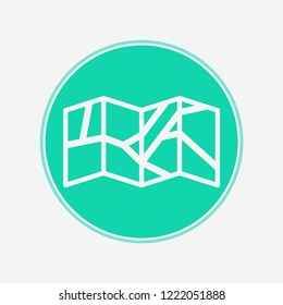 Map vector icon sign symbol