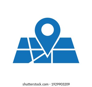 símbolo de icono del vector de mapa