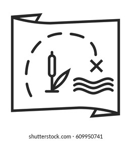 map vector icon in simple outline style. This icon are perfect for your websites and applications.