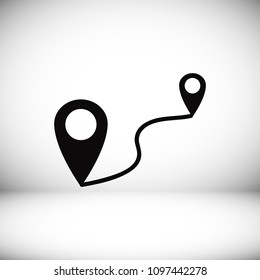 map vector icon, stock vector illustration flat design style
