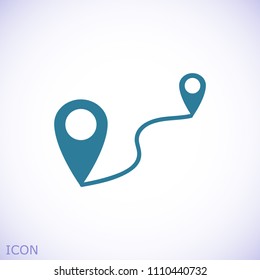 map vector icon, stock vector illustration flat design style