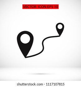 map vector icon, stock vector illustration flat design style