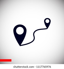 map vector icon, stock vector illustration flat design style